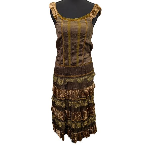 Vintage Dresses & Skirts - Vintage Whimsygoth Fairycore Tiered Flapper Dress | Women's XXS
